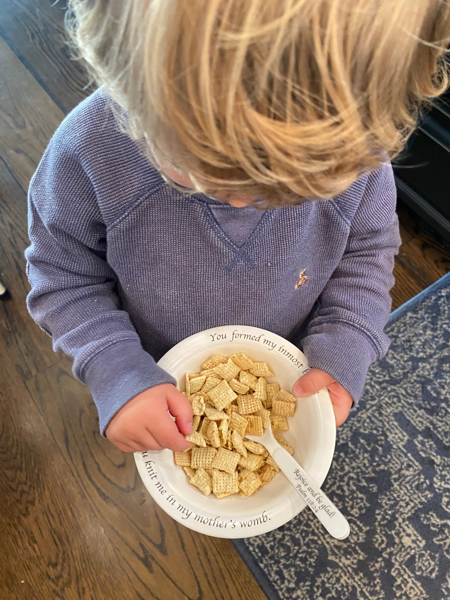 Children's Dinnerware Set - Blue/Gray