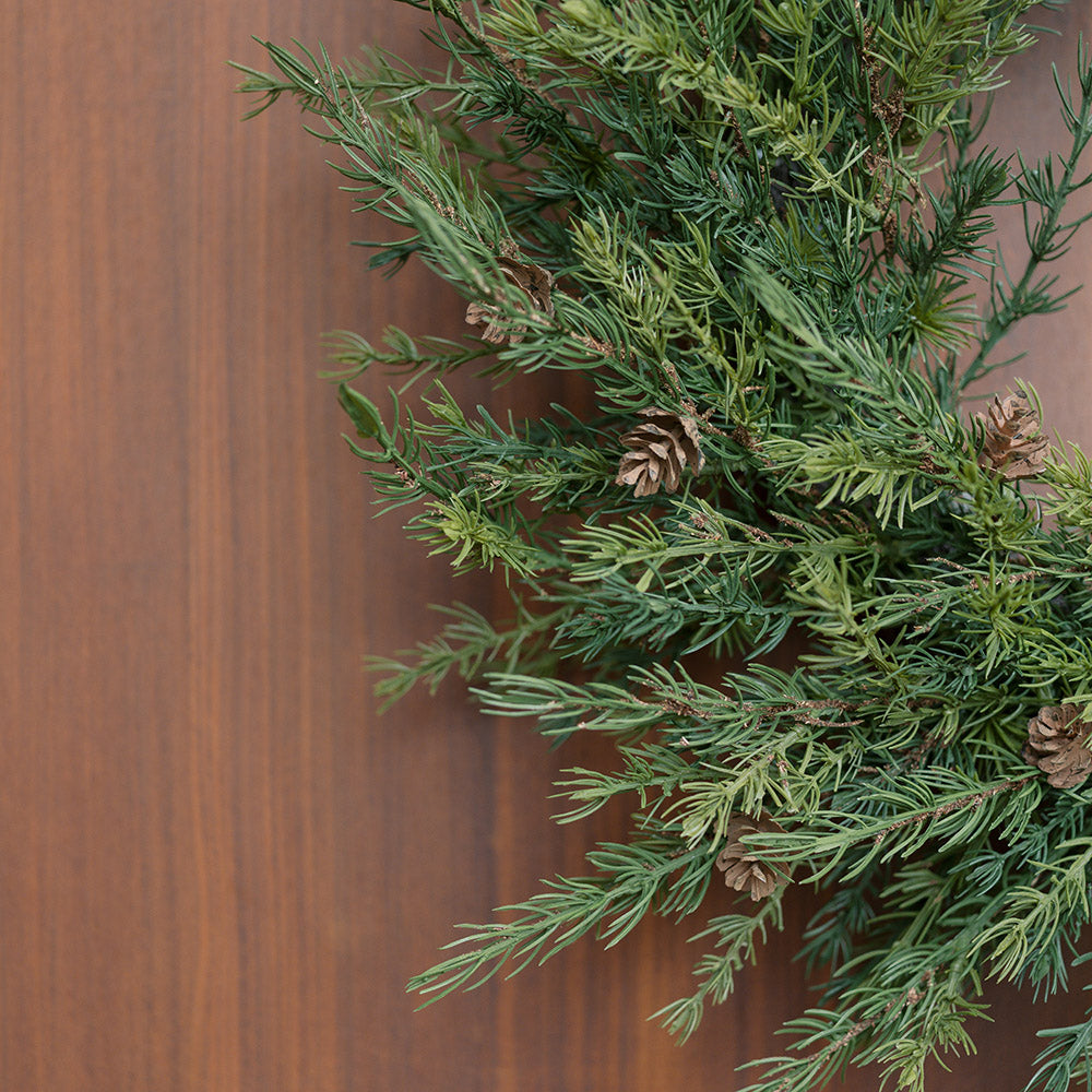 Elegant Artificial Pine Wreath with Realistic Pinecones