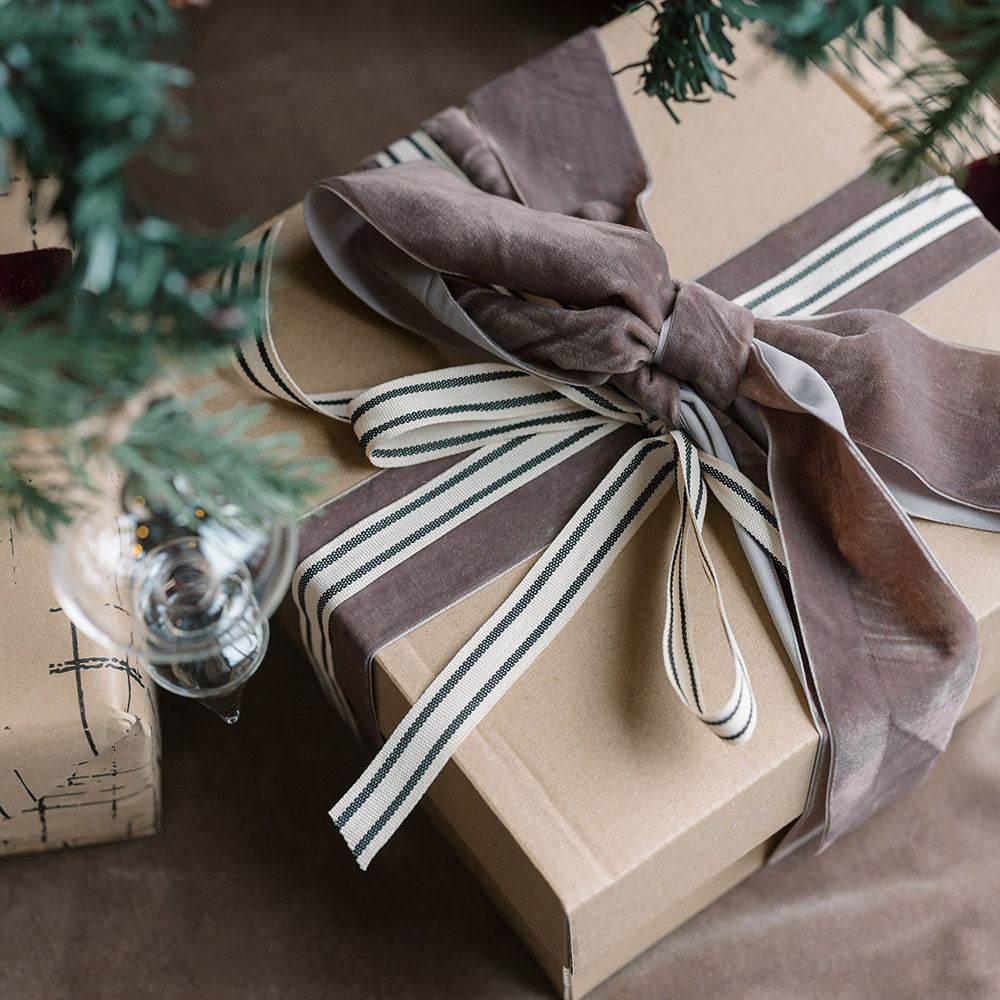 Luxury Handcrafted Velvet Tree Skirt in Rich Espresso Color