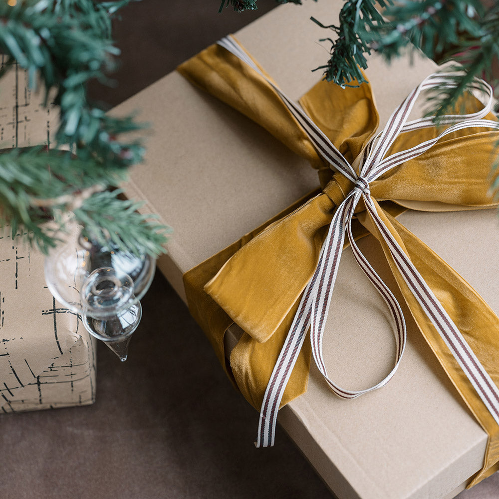 Premium Cream And Tan Grosgrain Ribbon