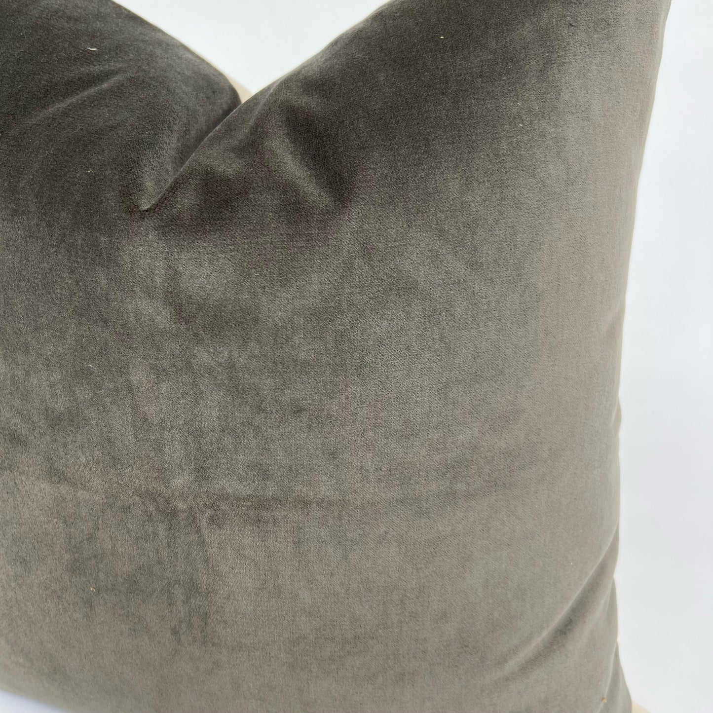 Dark Grey Velvet Pillow Cover