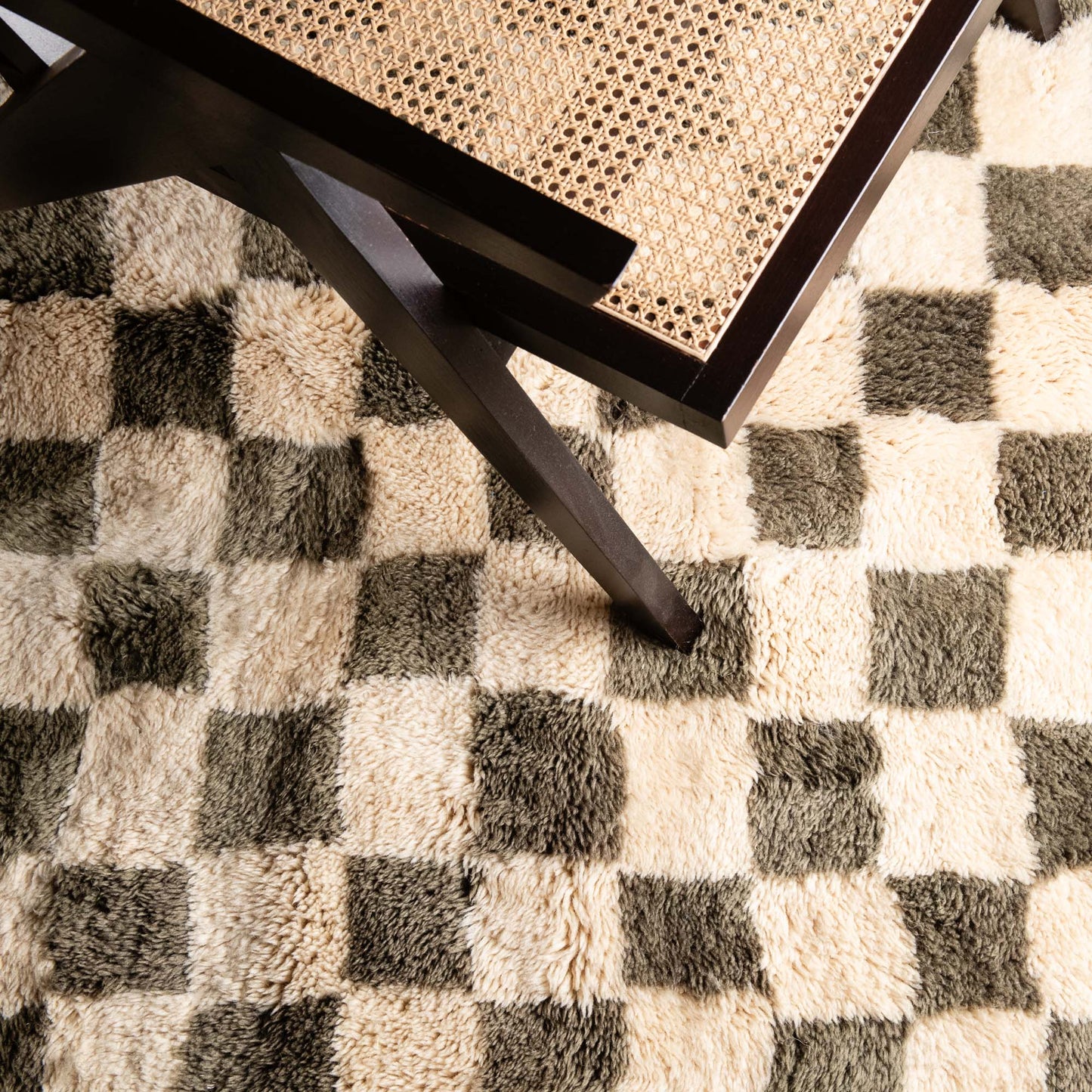 Checkered Garden - Luxury Shag Moroccan Rug