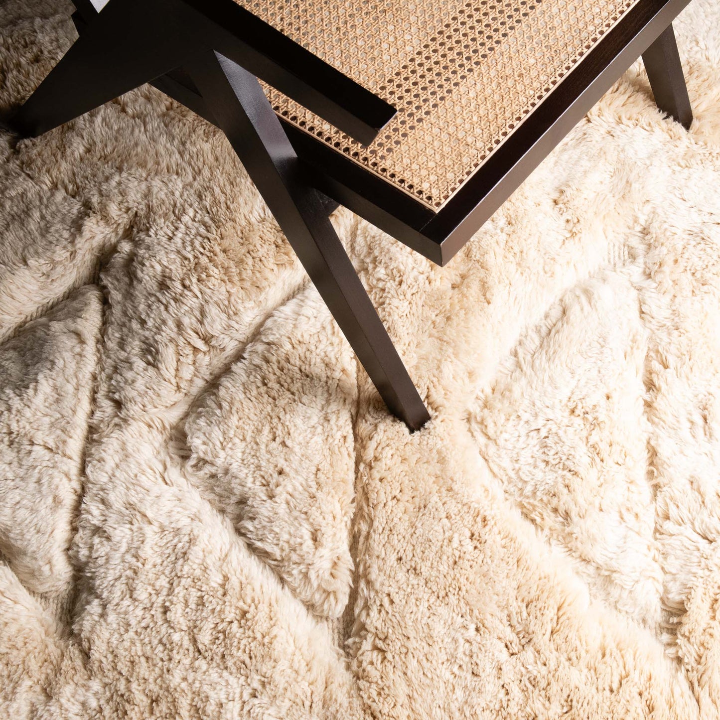 Displaced Mountains - Luxury Shag Moroccan Rug