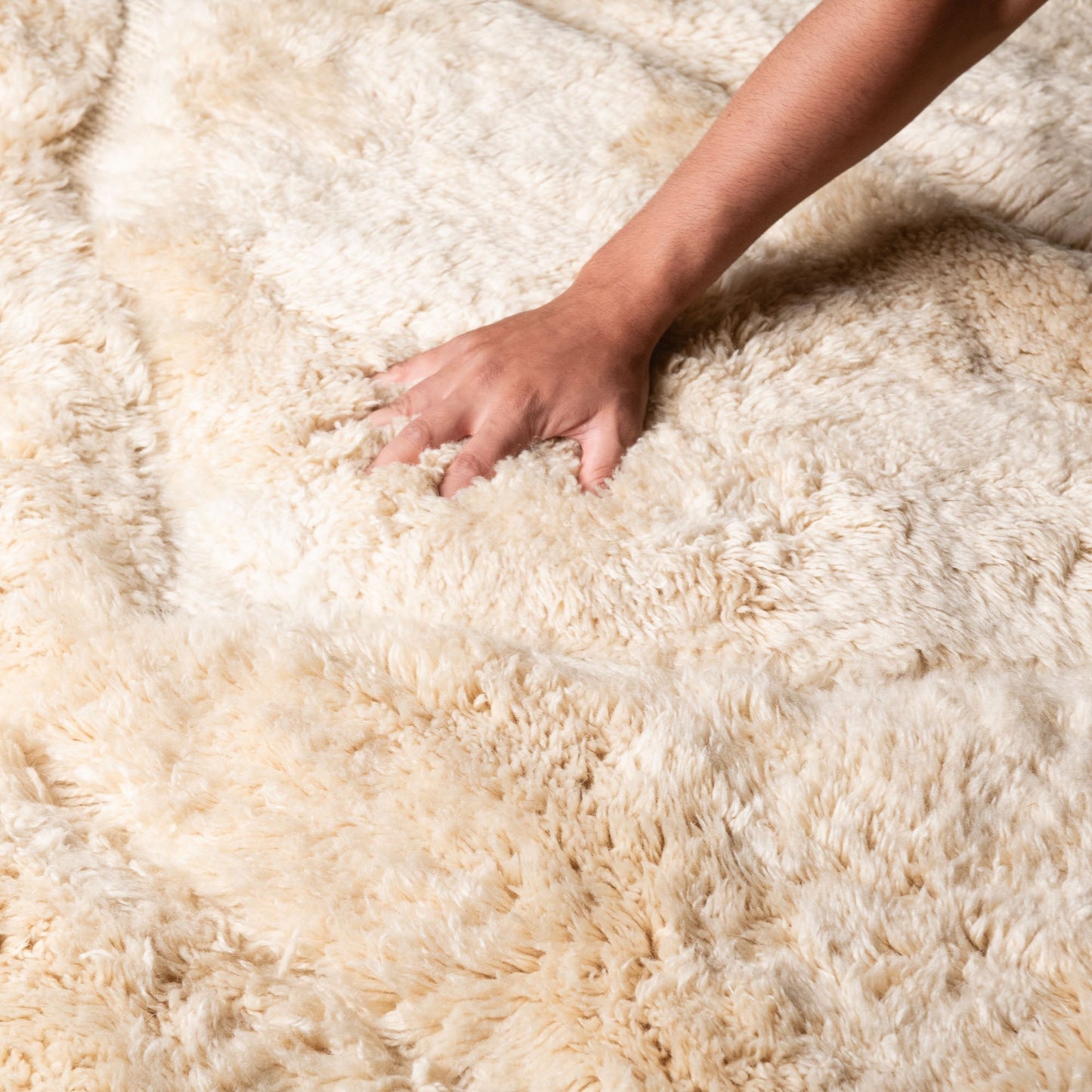 Displaced Mountains - Luxury Shag Moroccan Rug