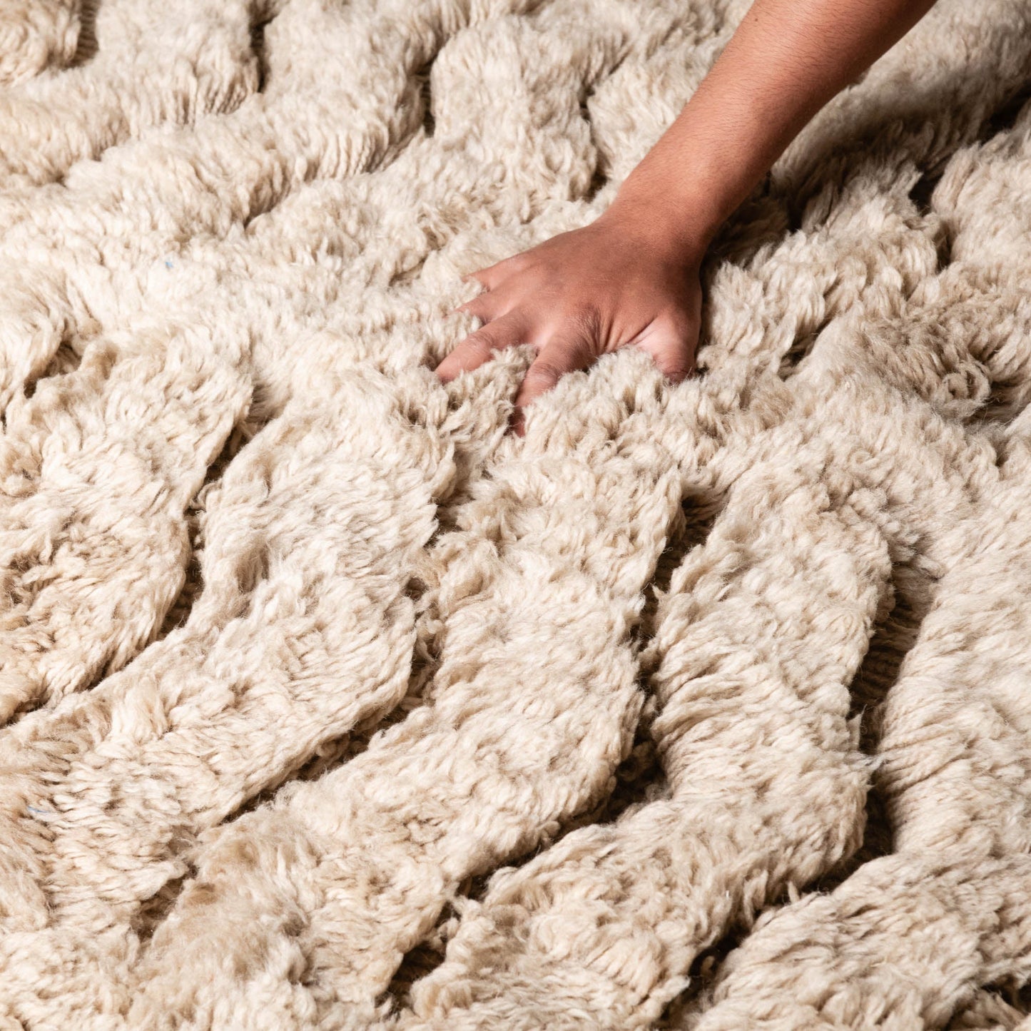 Desert Waves - Luxury Shag Moroccan Runner Rug