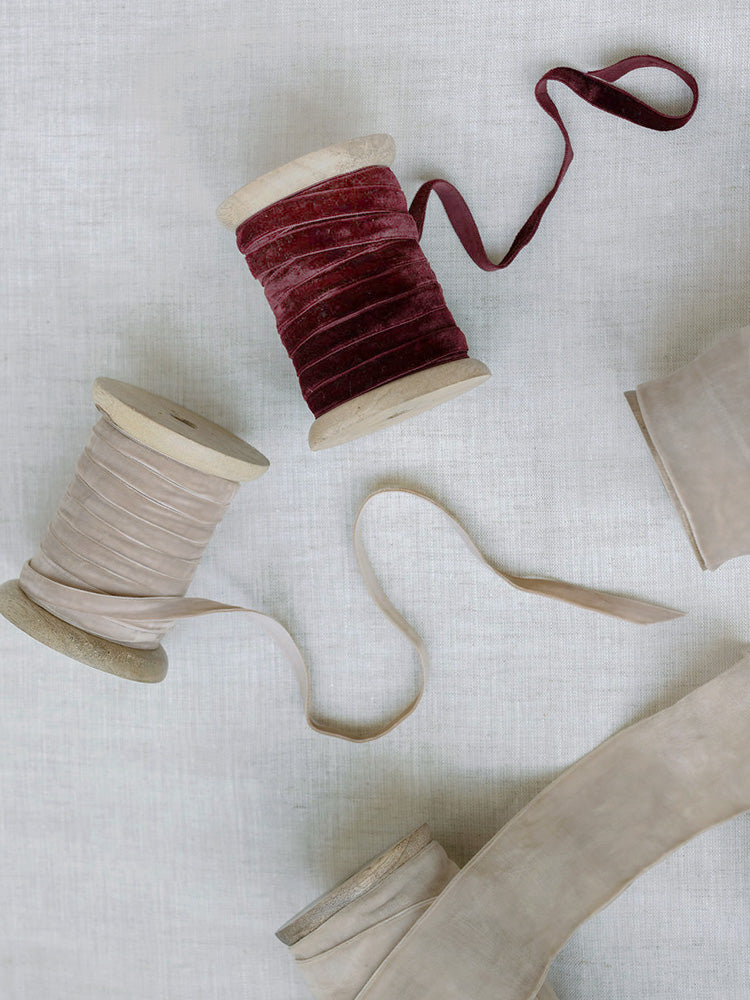 Artisan Hand-Dyed Velvet Ribbon