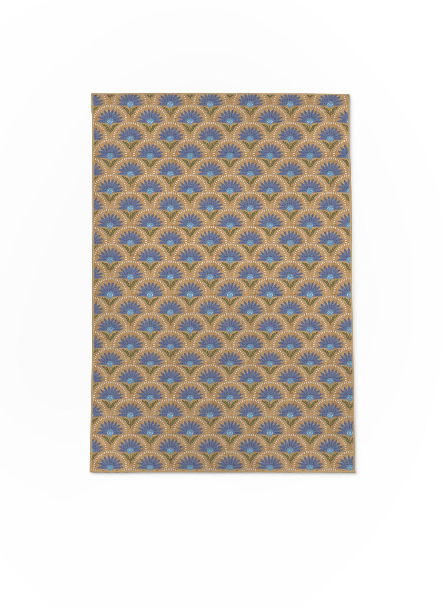 Coneflower Blue Nu-Jute Rug - New & WASHABLE!
