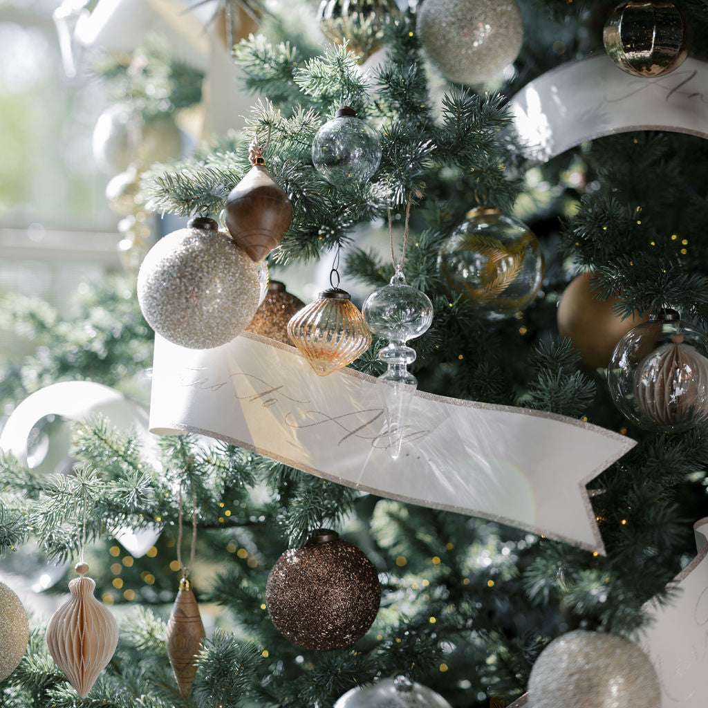 Handcrafted  Antique Bronze Beaded Glass Ornaments