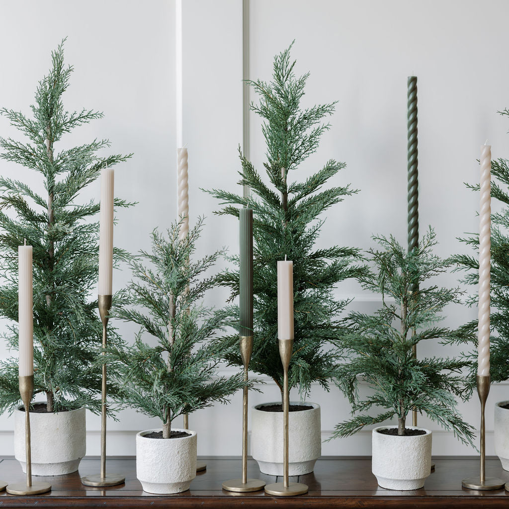 Artificial Cedar Tree in Cream Pot