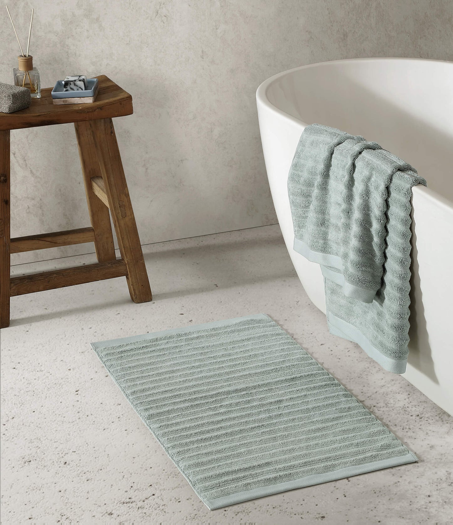 Turkish Cotton Rib Bath Mat
