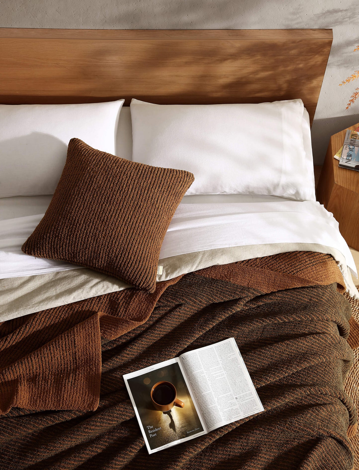 Two-Tone Ribbed Bed Blanket