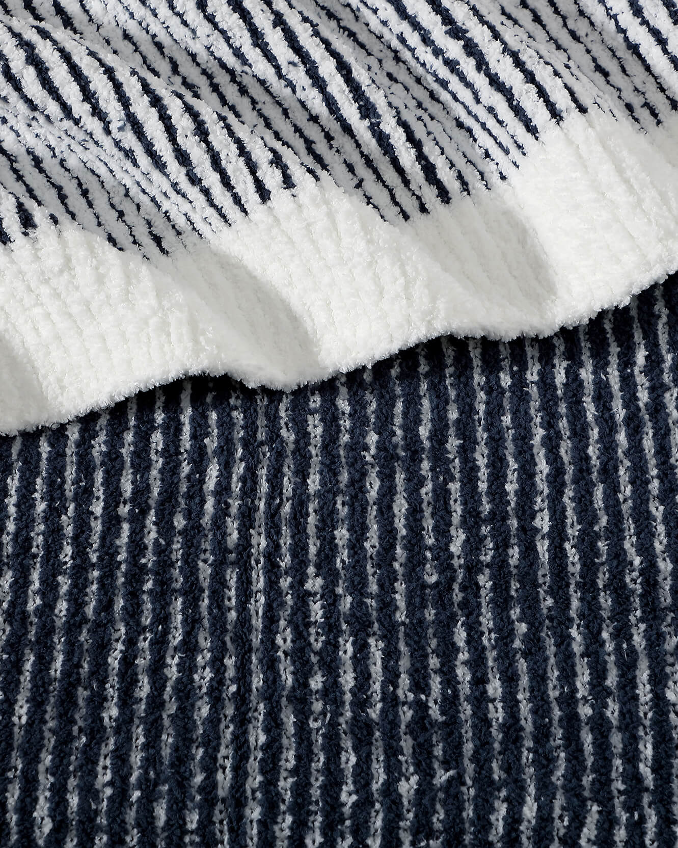 Two-Tone Ribbed Bed Blanket