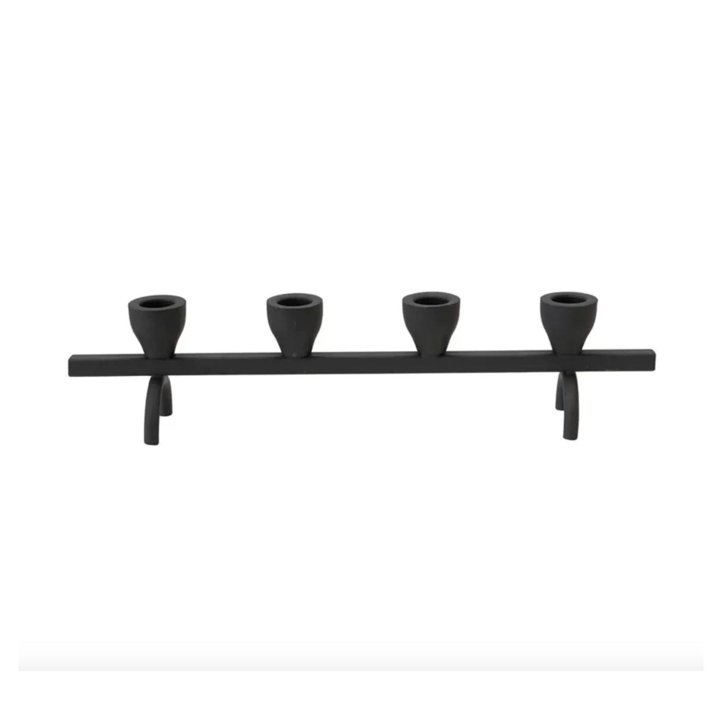 Black Textured Metal Taper Holder