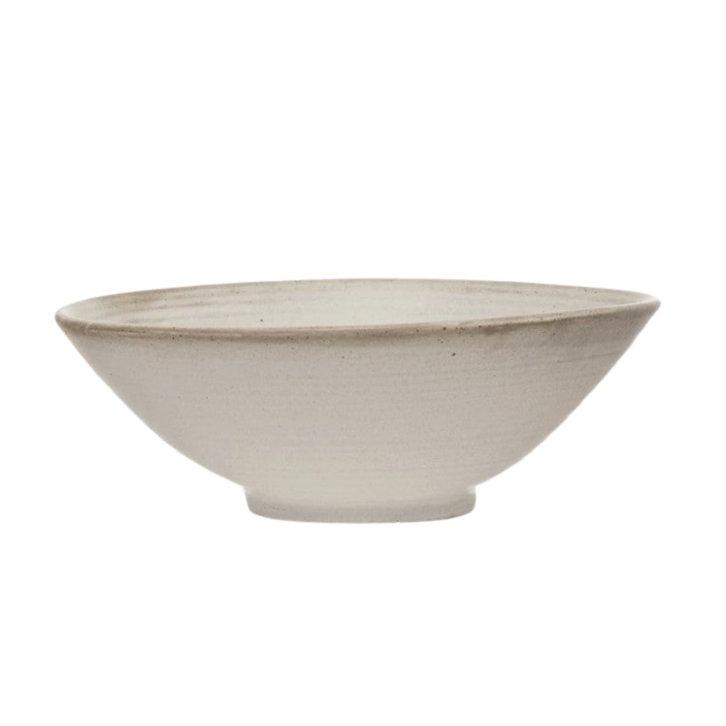 White Matte Stoneware Glazed Bowl