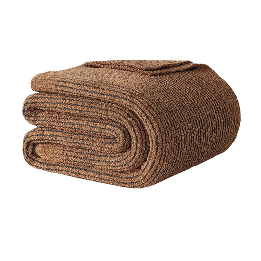 Two-Tone Ribbed Bed Blanket