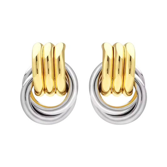 Dylan Two Tone Statement Earring