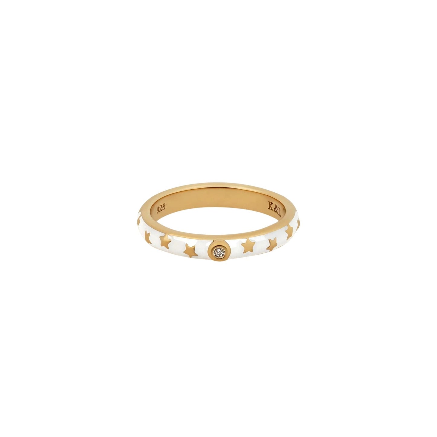 Luminous Aura Gold Stars Ring