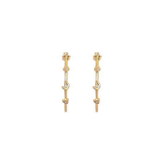 Universal Spirituality - Multi Symbol Hoop Earrings