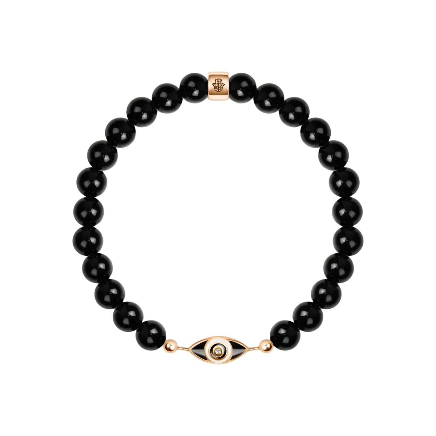 Expanding Consciousness - Black Onyx Evil Eye Charm Bracelet