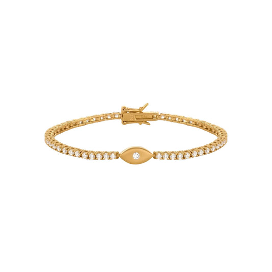 Hopeful Abundance Evil Eye Tennis Bracelet