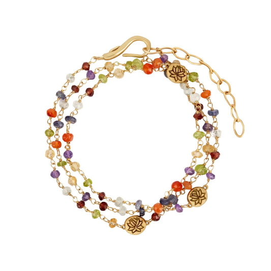 Budding Life - Lotus Multi Stone Chakra Wrap