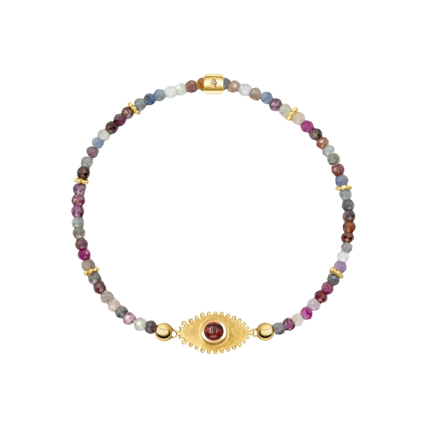 Spiritual Power - Sapphire Mix Evil Eye Charm Bracelet