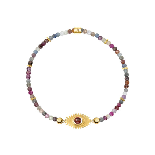 Spiritual Power - Sapphire Mix Evil Eye Charm Bracelet