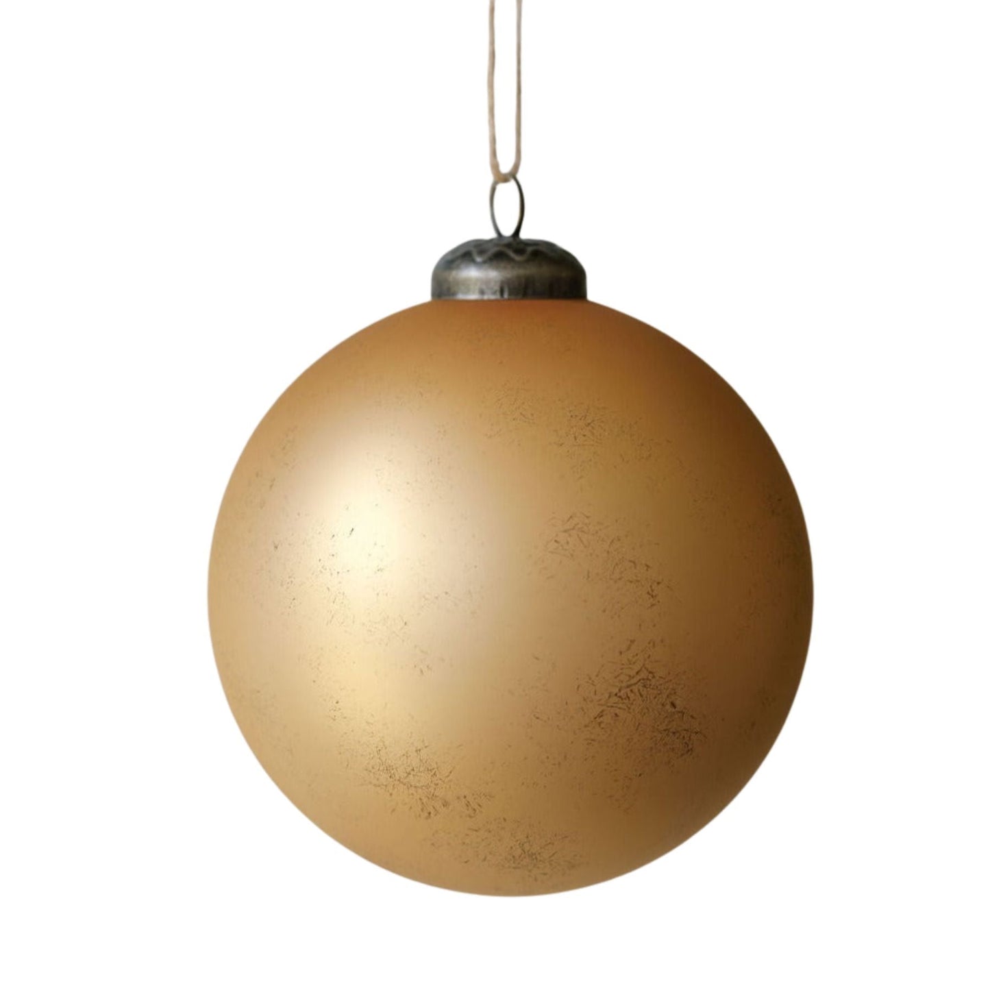 Luxury Matte Antique Gold Glass Ornaments