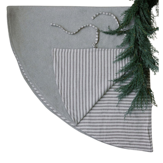 Reversible Ticking Stripe Tree Skirt