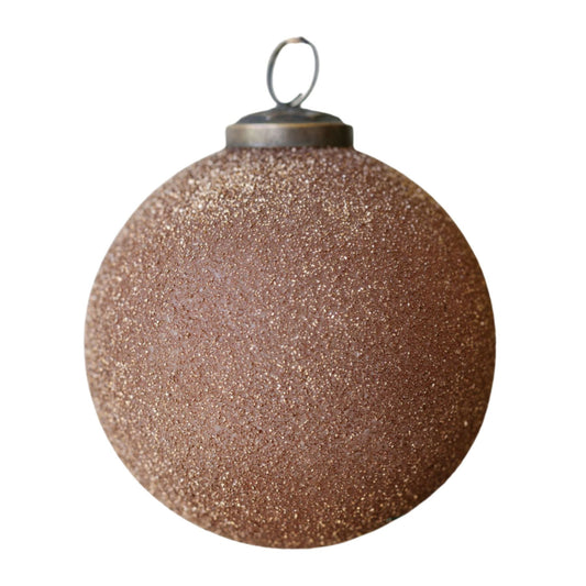 Handcrafted Textured Cinnamon Glass Ornament