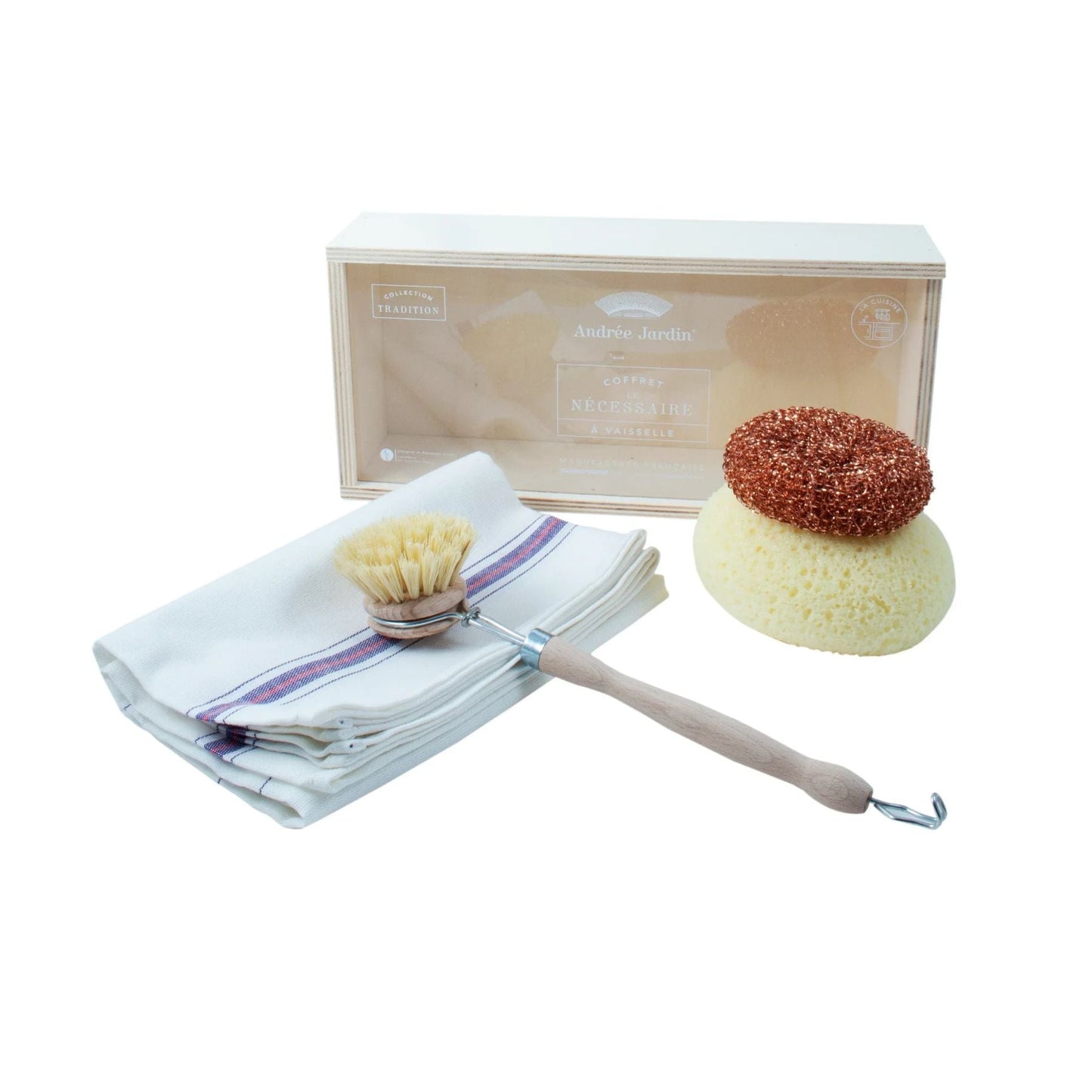 Andrée Jardin Sustainable Dish Cleaning Kit in Wooden Box