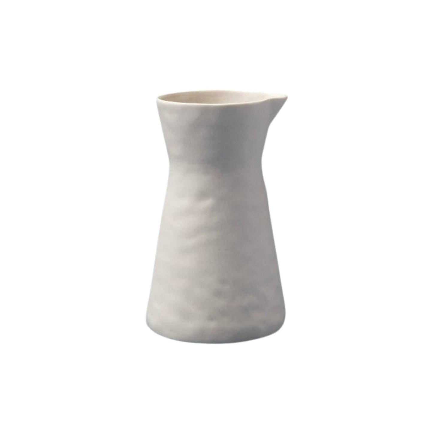 Rugueux Stoneware Carafe Pitcher in Pearl
