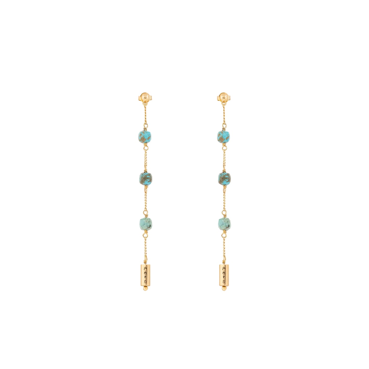 Serene Intentions - Turquoise Mantra Earrings