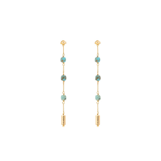 Serene Intentions - Turquoise Mantra Earrings