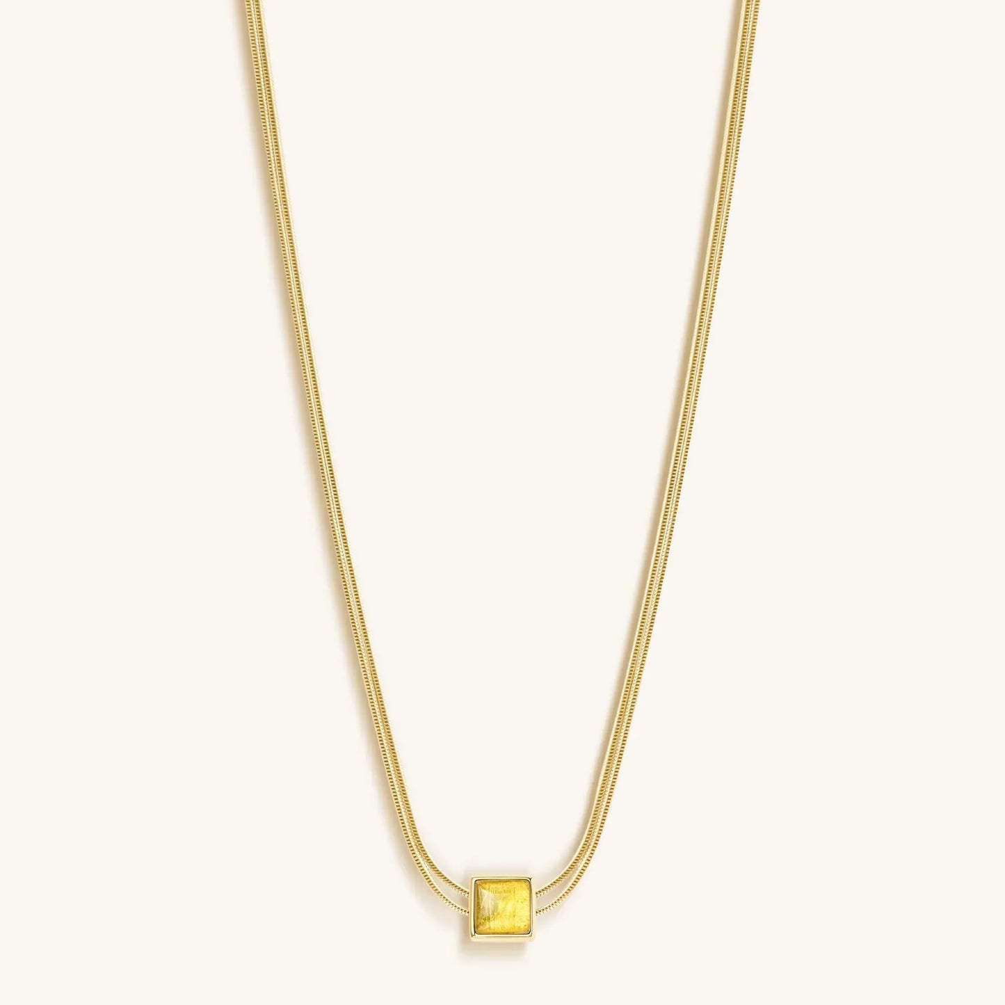 Awaken & Shine - Citrine Evil Eye November Birthstone Necklace