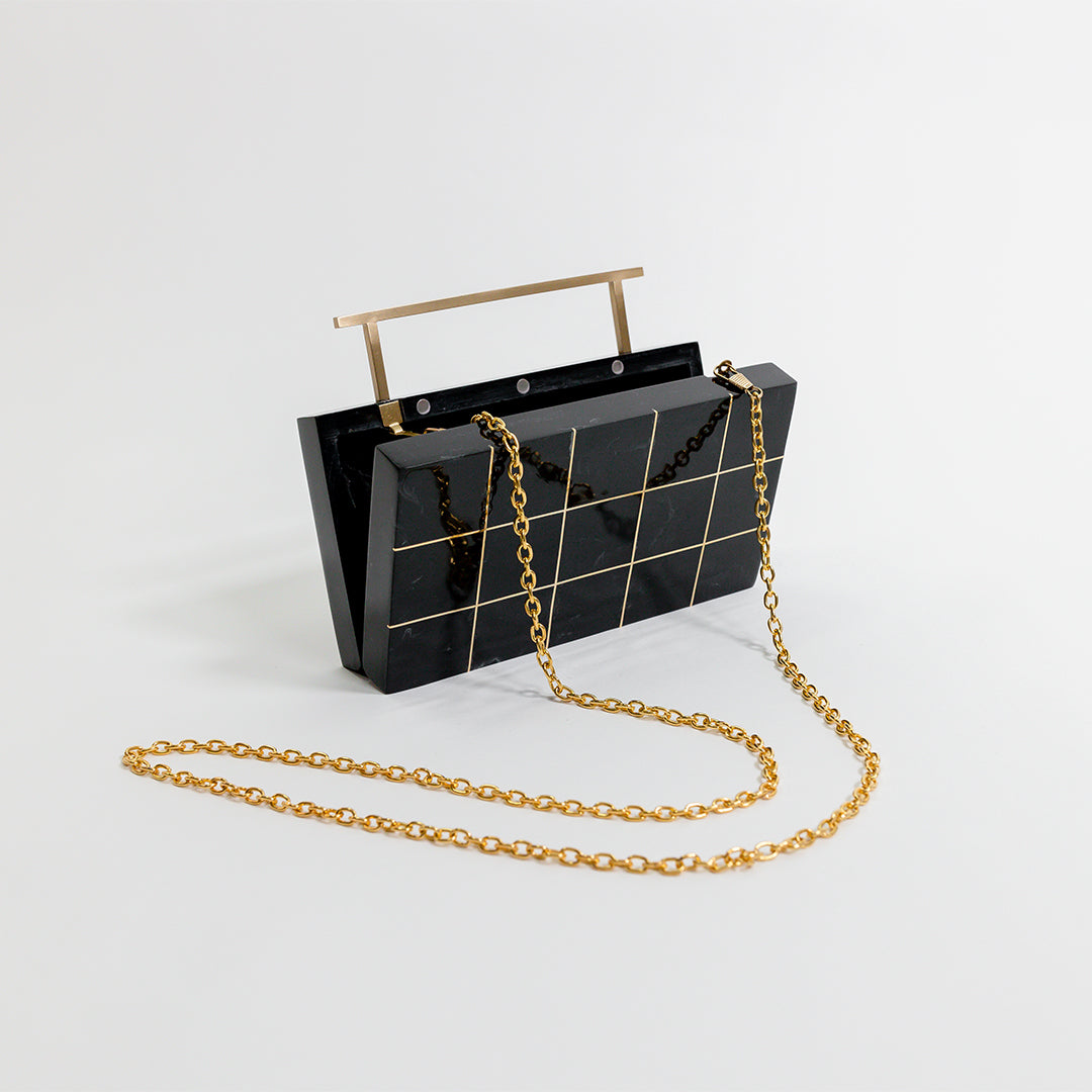 Onyx Crystalline Clutch