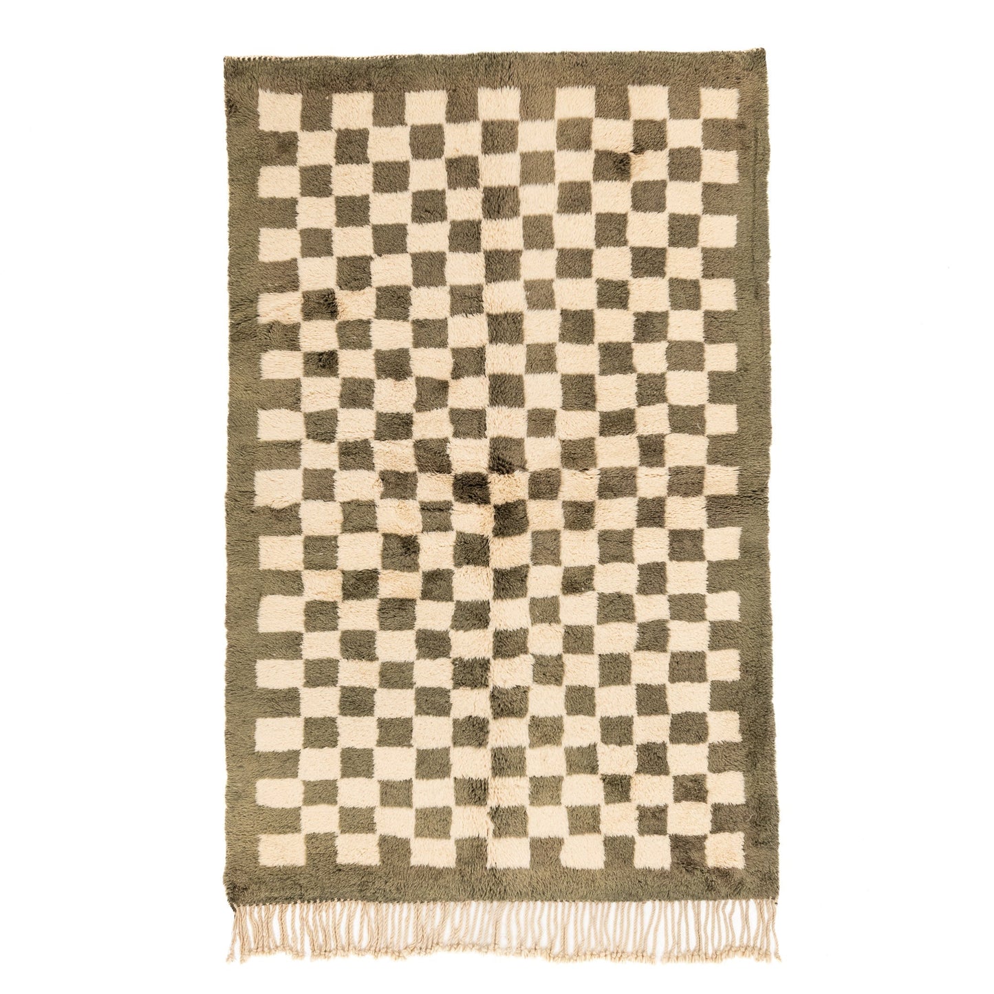 Checkered Garden - Luxury Shag Moroccan Rug