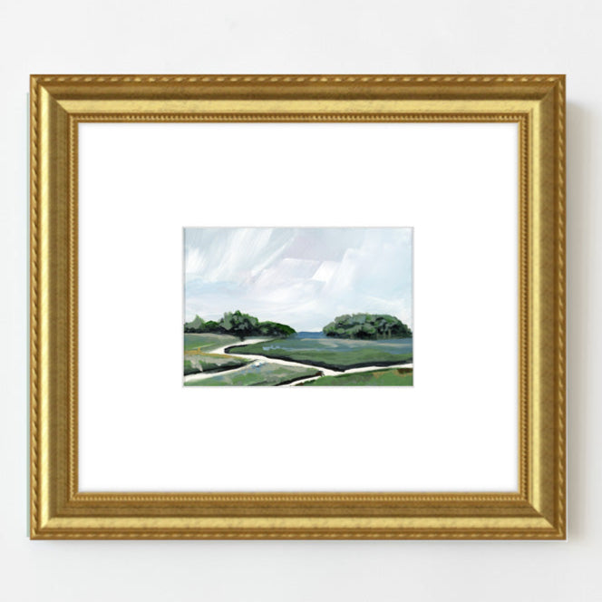 Emerald Marsh, Luxe Framing with Oversized Mat