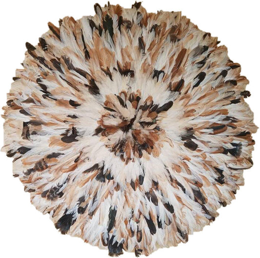 African Juju Hat | Cream, Black, Beige