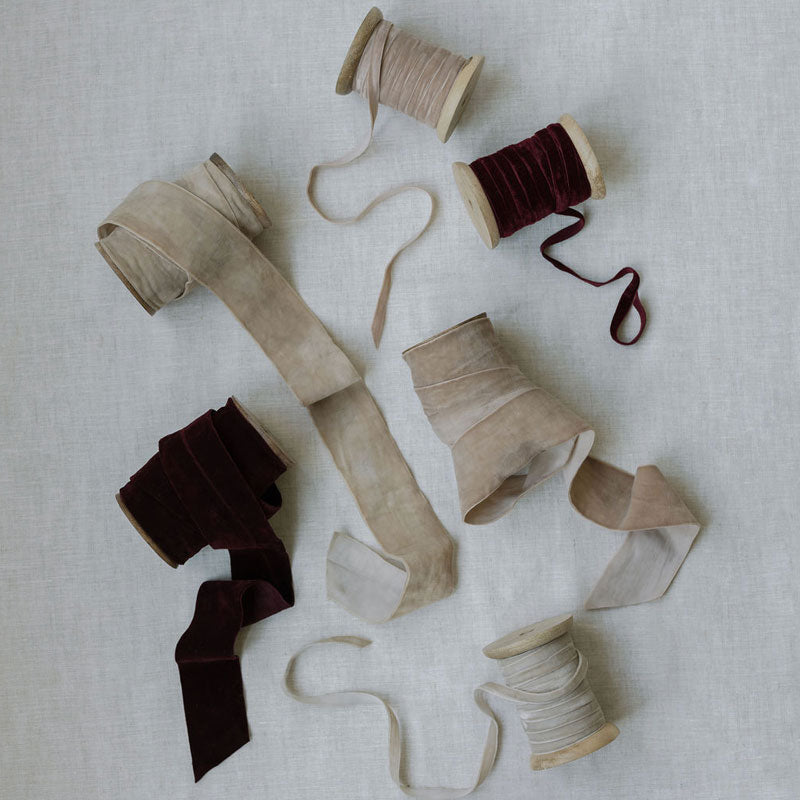 Artisan Hand-Dyed Velvet Ribbon