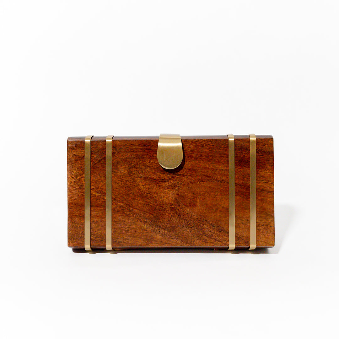 Wooden Opulent Clutch