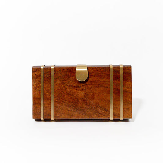 Wooden Opulent Clutch