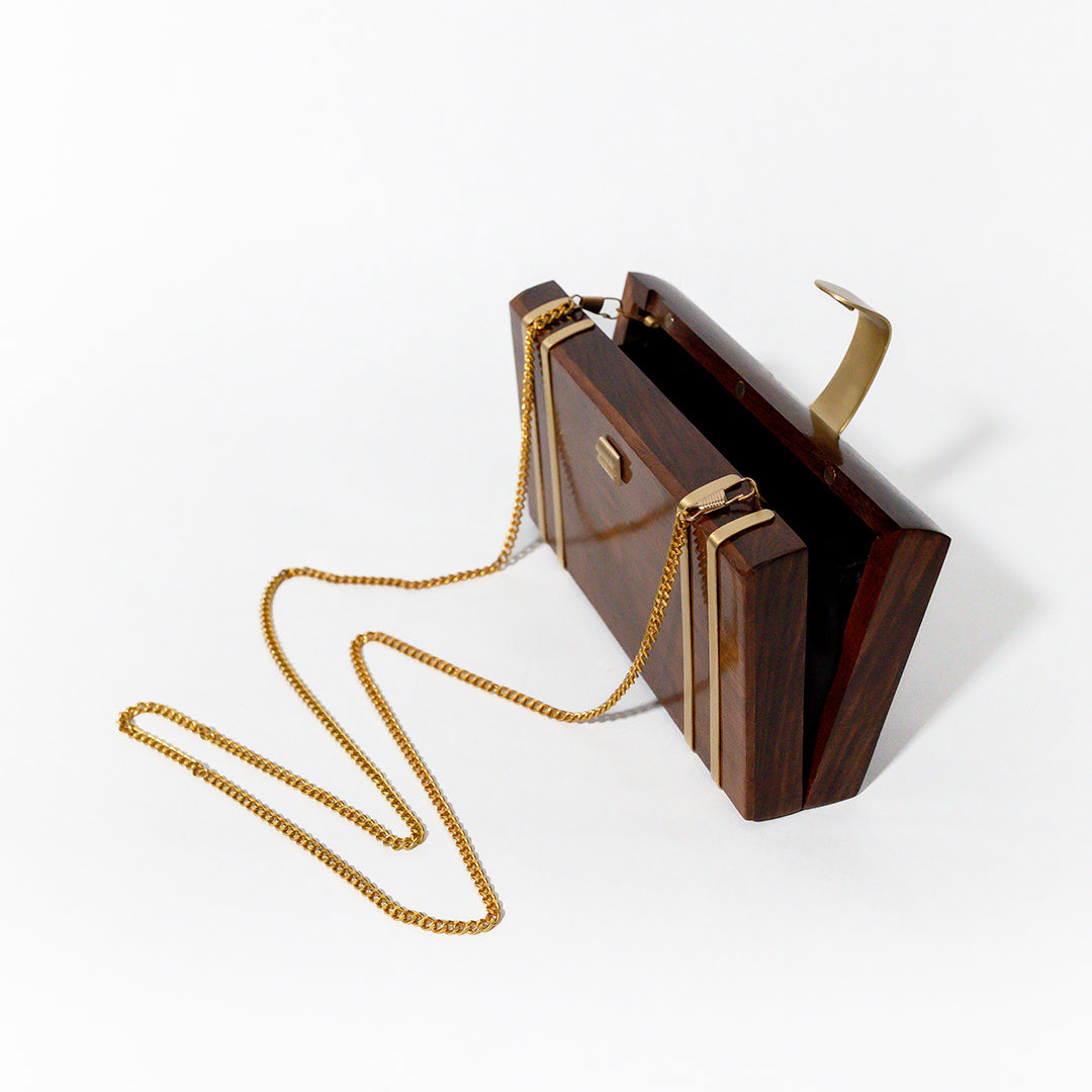 Wooden Opulent Clutch