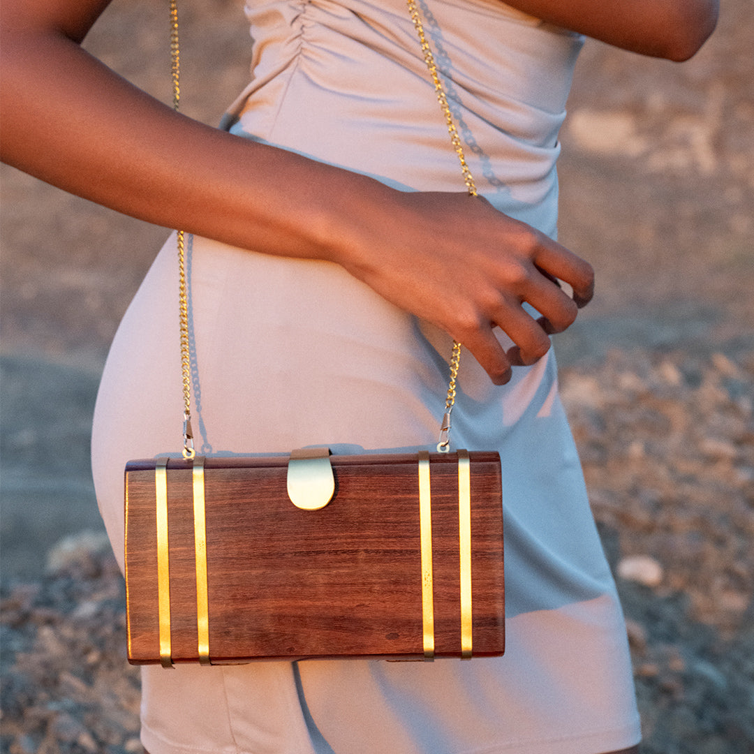 Wooden Opulent Clutch